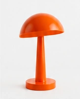 Orange sculptural table lamp